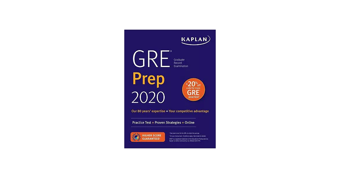 Kaplan GRE Prep 2020: Practice Tests + Proven Strategies + Online | 拾書所