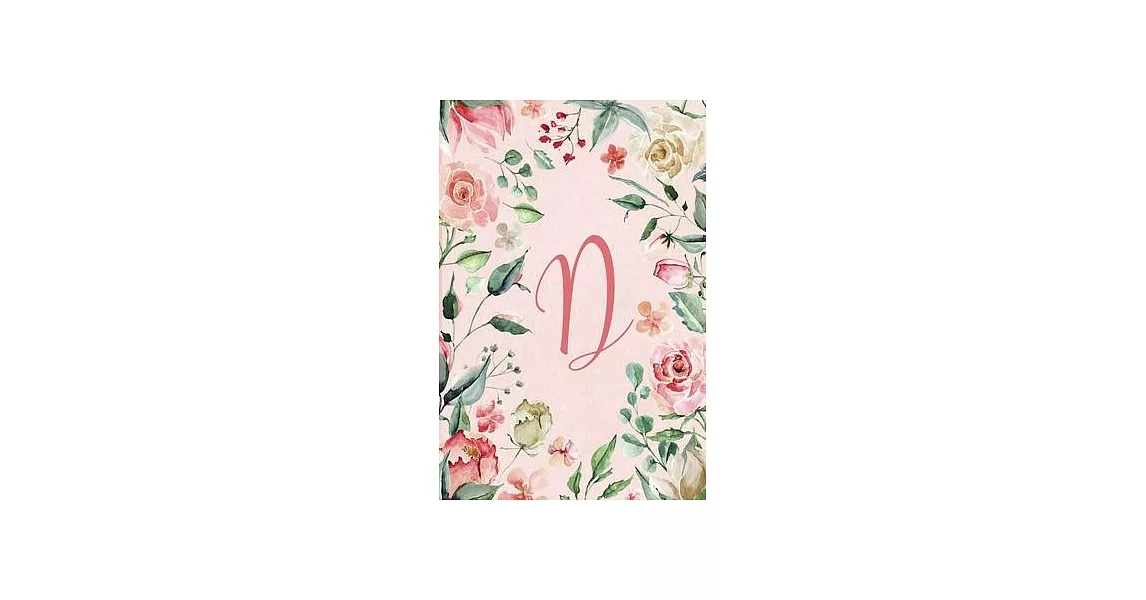 2020 Weekly Planner - Letter D - Pink Green Floral Design: 6＂x9＂ 1-Yr Weekly Calendar, 1 week - 2-page layout, Personalized with Initials. | 拾書所