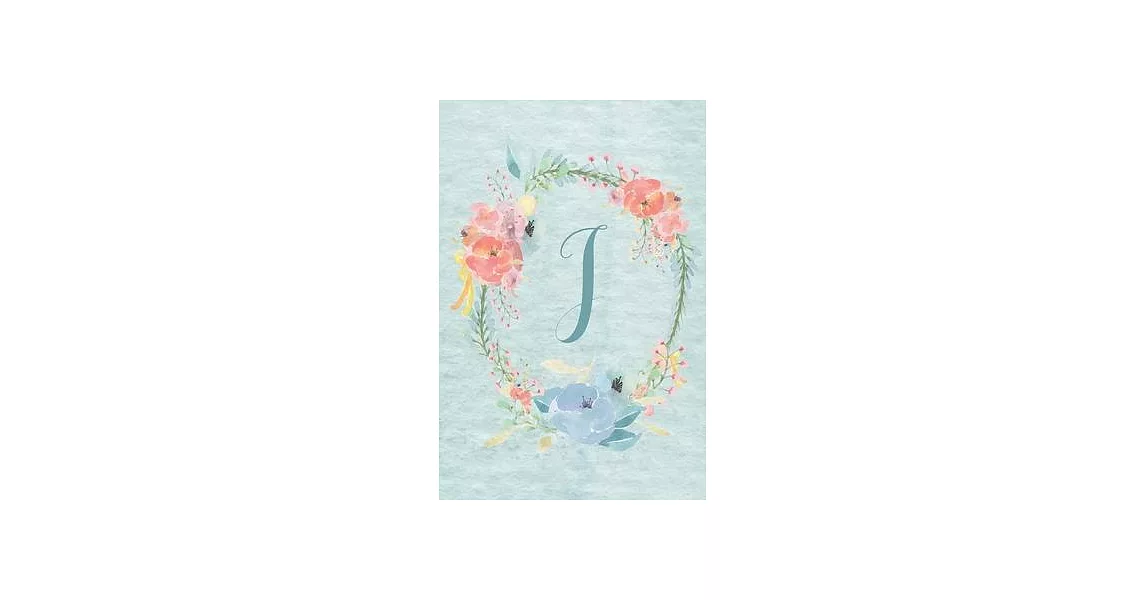 2020 Weekly Calendar Planner - Letter J - Light Blue and Pink Floral Design: Initial J - 6x9 Personal datebook, organizer or scheduler with 1 week on | 拾書所