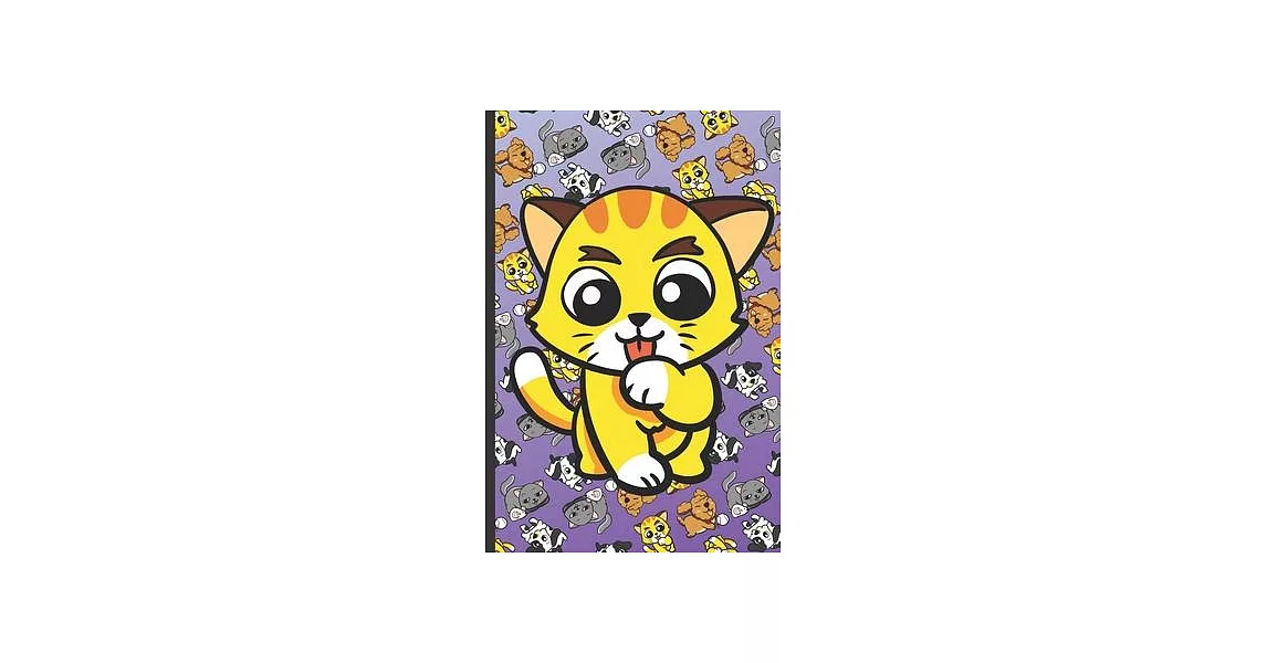 Home Improvement Maintenance and Repair Journal: Yellow Kitten Licking Paw with Cute Kittens Cats Dogs and Puppies on a Purple Background. | 拾書所
