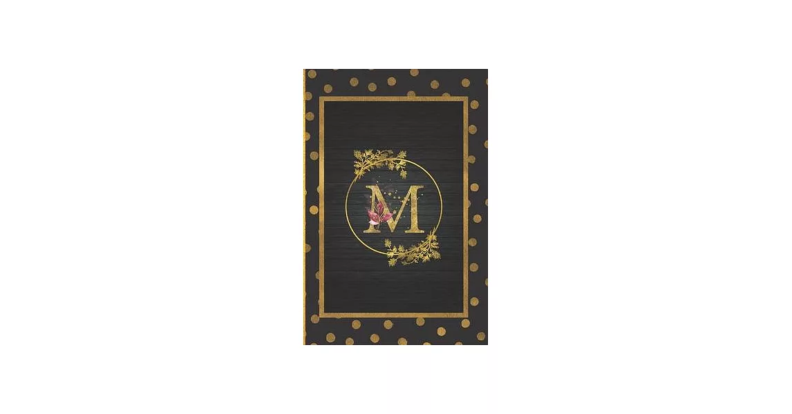 M: Monogram initial M notebook College Ruled Journal blank lined Dairy - Personalized Name Letter gifts ideas for girls, | 拾書所