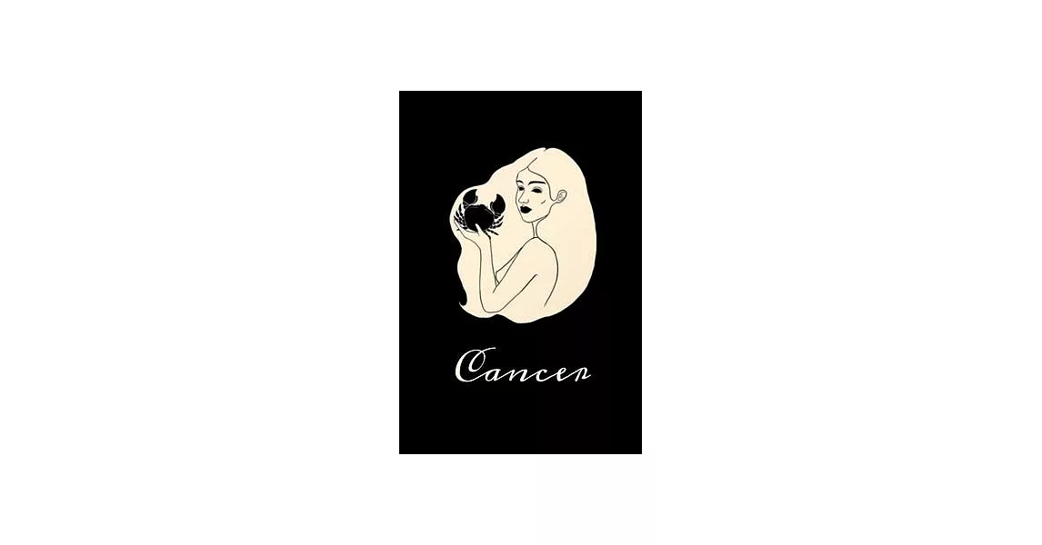 Cancer: 6X9 Journal, Lined Notebook, 110 Pages - Cute and Simple on Black | 拾書所