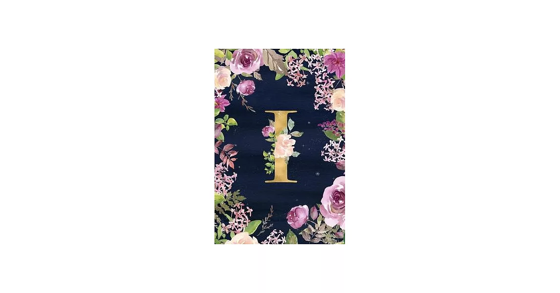 Title: I: Purple Floral Letter I - Personalized Initial Monogram Letter I College Ruled Notebook - 6 x 9 inch Pocket Size: Cu | 拾書所