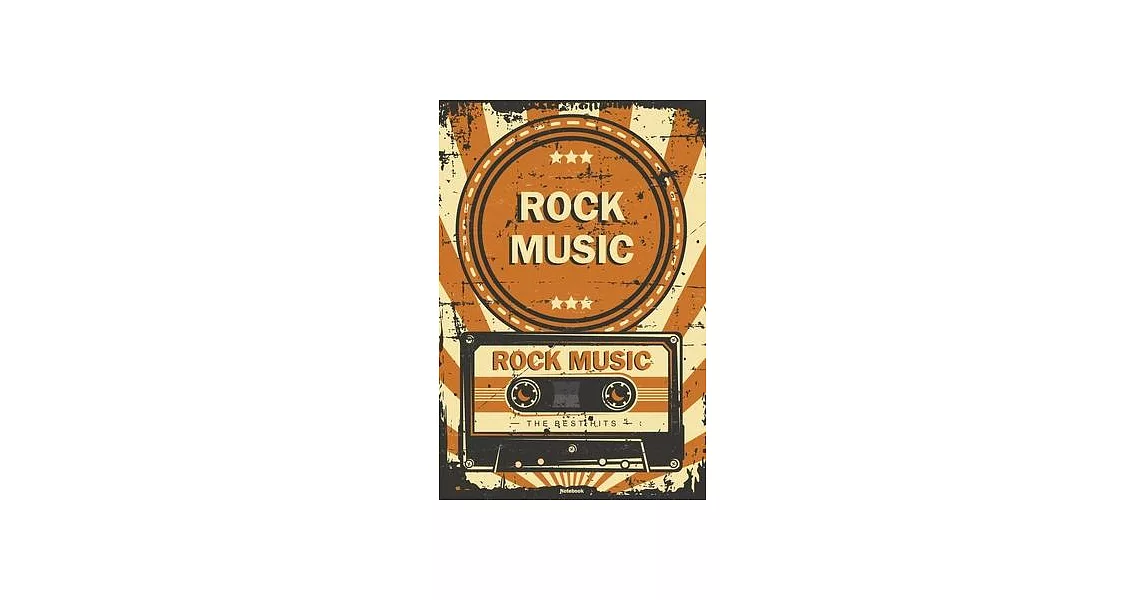 Rock Music Notebook: Retro Vintage Rock Music Cassette Journal 6 x 9 inch 120 lined pages gift | 拾書所