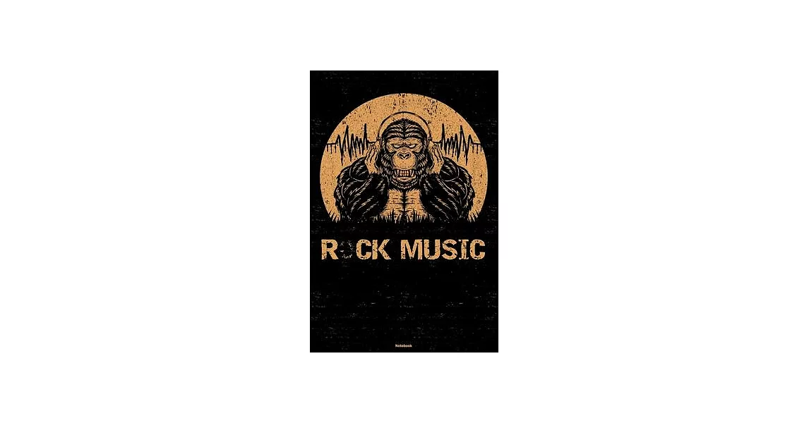 Rock Music Notebook: Gorilla Rock Music Journal 6 x 9 inch 120 lined pages gift | 拾書所