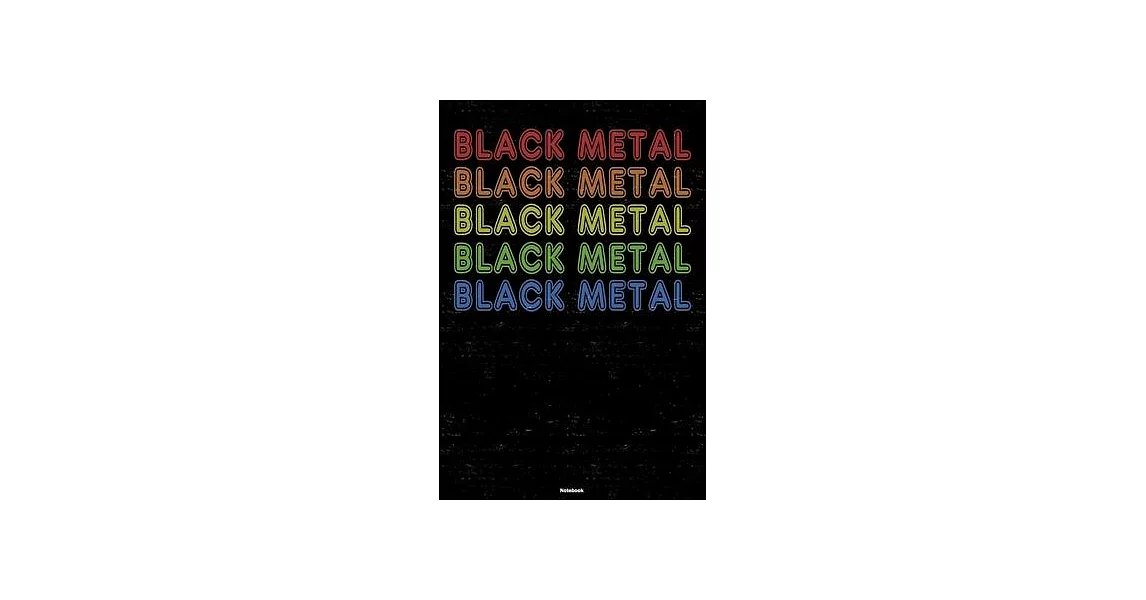 Black Metal Notebook: Black Metal Retro Music Journal 6 x 9 inch 120 lined pages gift | 拾書所