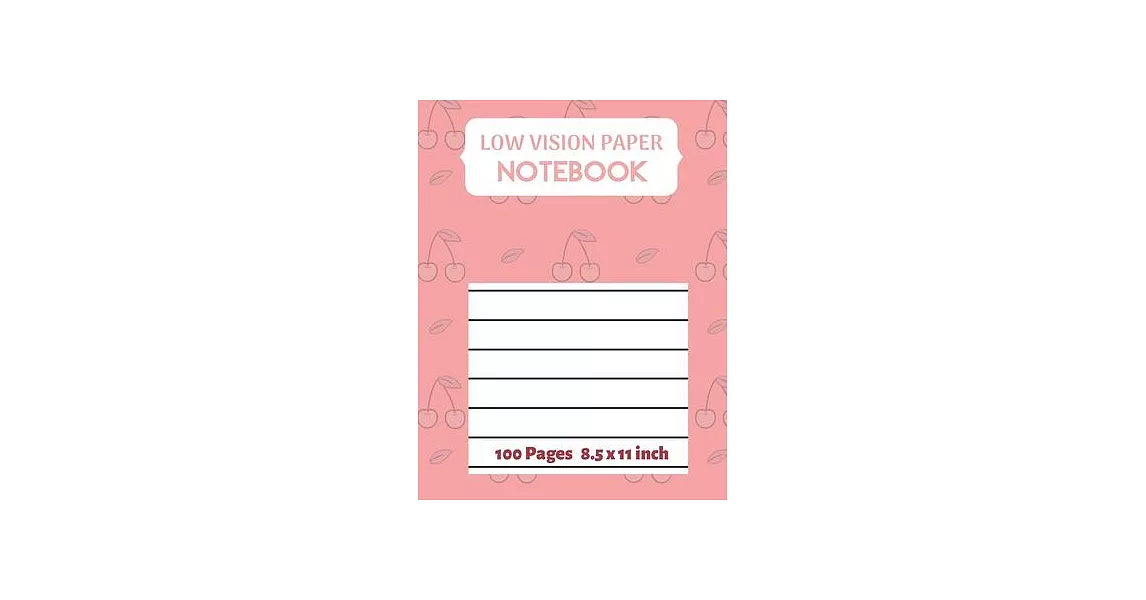 Low vision Paper notebook: Bold Line White Paper For Low Vision, great for Visually Impaired, student, writers, work, school, Seniors, Elderly | 拾書所