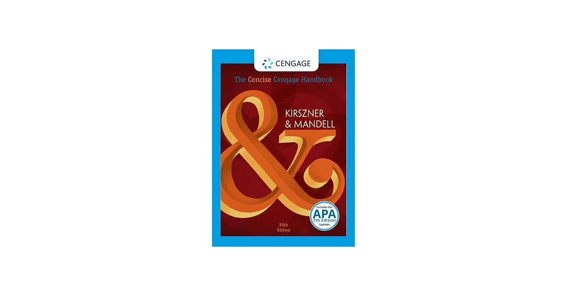 博客來-The Concise Cengage Handbook with APA 7e Updates