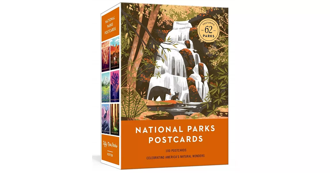 美國國家公園明信片(100張不重複)National Parks Postcards: 100 Illustrations That Celebrate America’s Natural Wonders | 拾書所