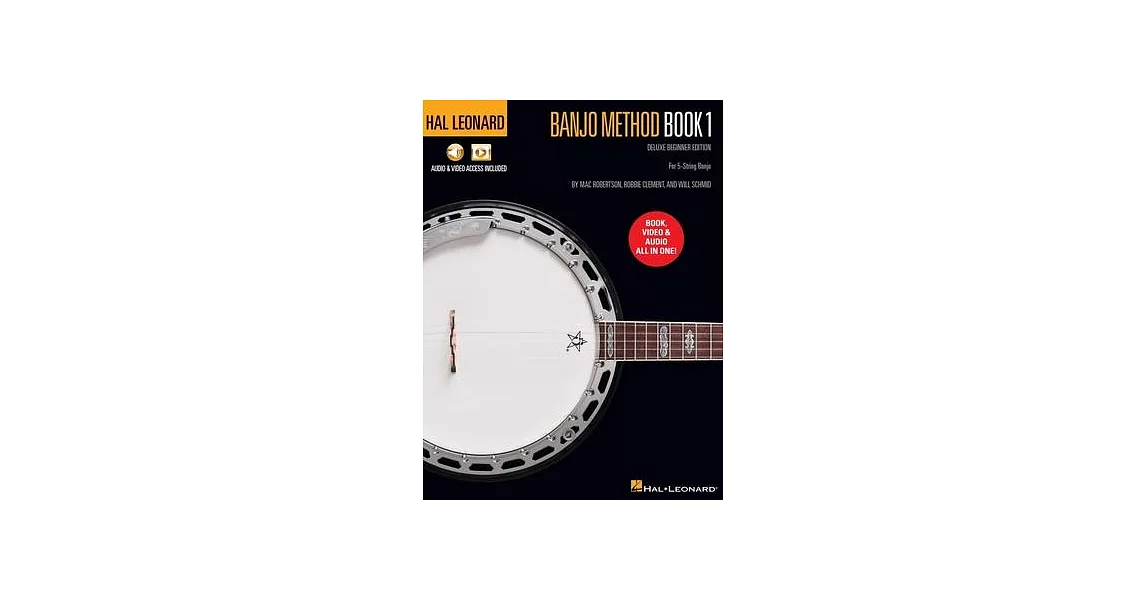 Hal Leonard Banjo Method Book 1 - Deluxe Beginner Edition for 5-String Banjo with Audio & Video Access Included | 拾書所