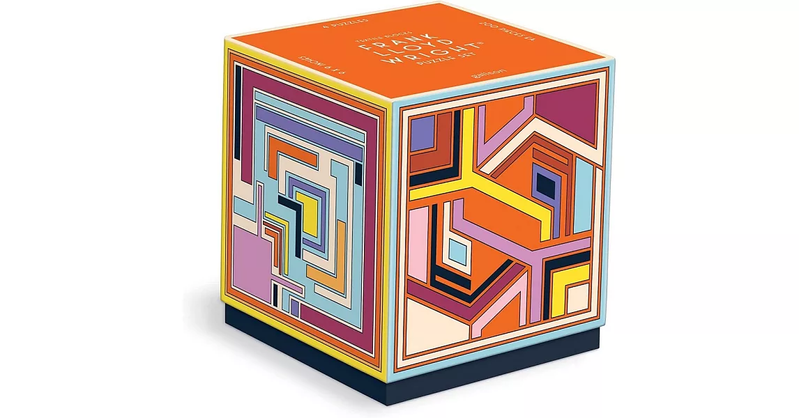 Frank Lloyd Wright Textile Blocks Set of 4 Puzzles | 拾書所