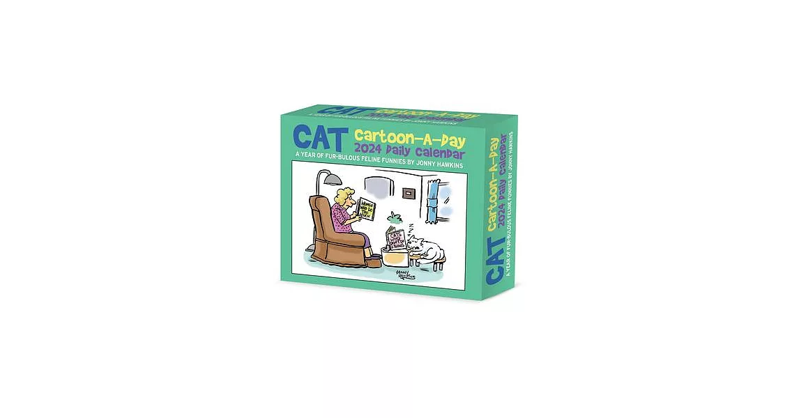 Cat Cartoon-A-Day by Jonny Hawkins 2024 6.2 X 5.4 Box Calendar | 拾書所