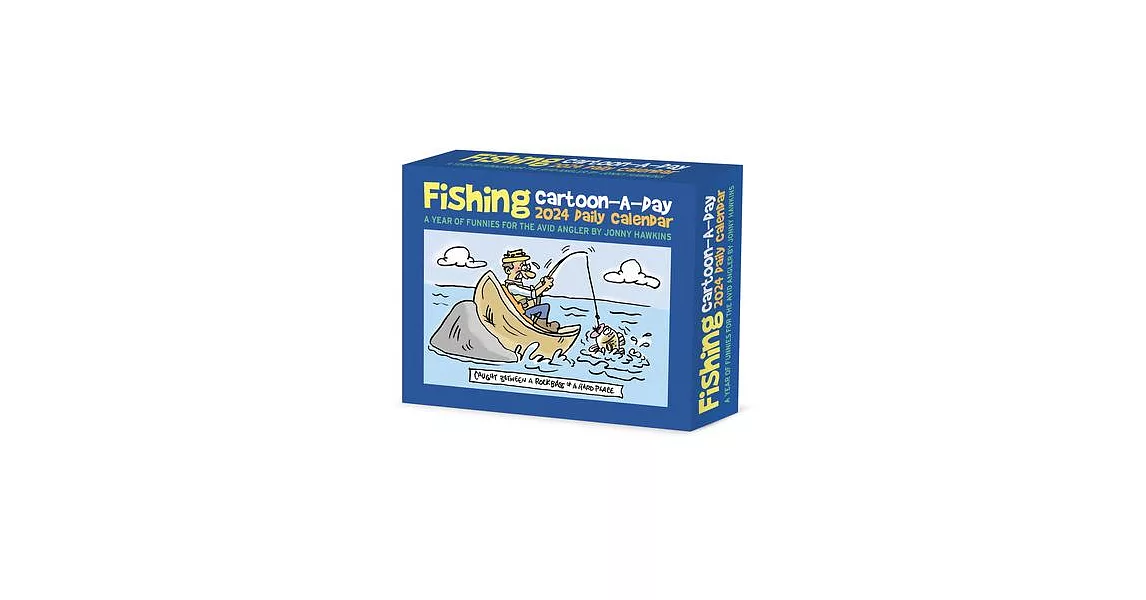 Fishing Cartoon-A-Day by Jonny Hawkins 2024 6.2 X 5.4 Box Calendar | 拾書所