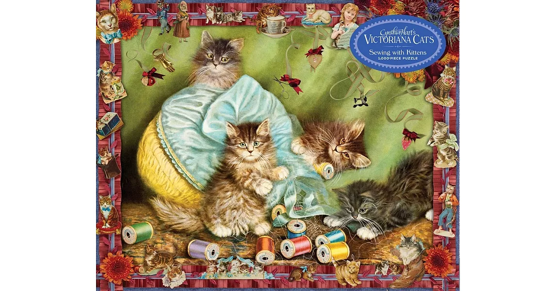 Cynthia Hart’s Victoriana Cats: Sewing with Kittens 1,000-Piece Puzzle | 拾書所