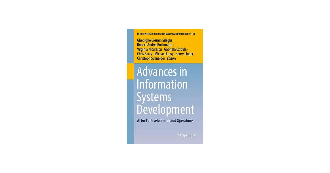 Advances in Information Systems Development: AI for Is Development and Operations | 拾書所