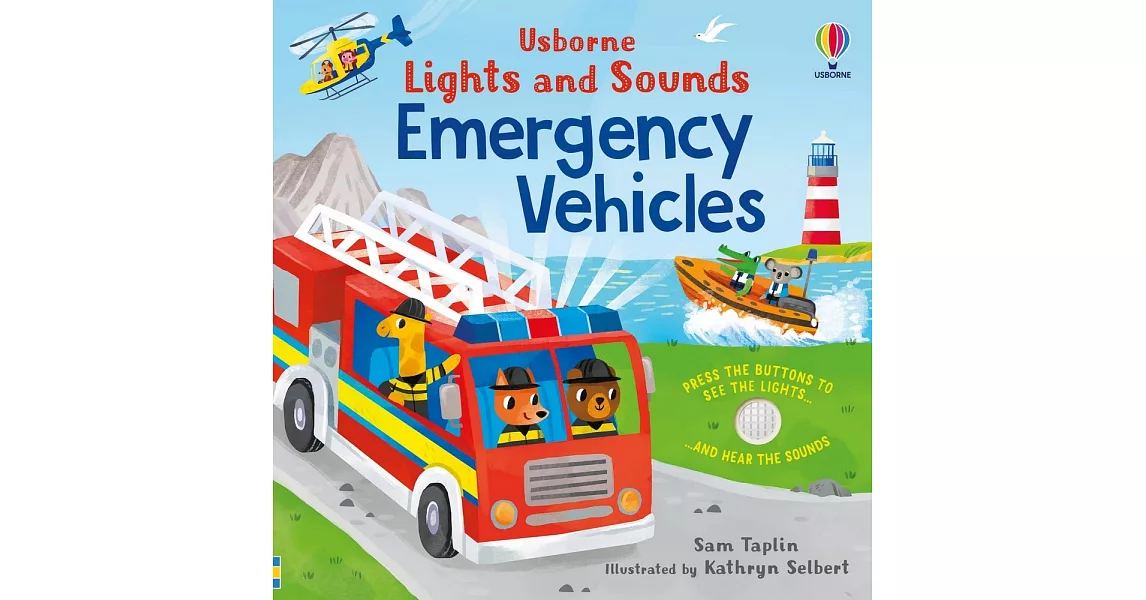 聲+光按鍵書：急救交通工具Lights and Sounds Emergency Vehicles (Sound and Light Books) | 拾書所