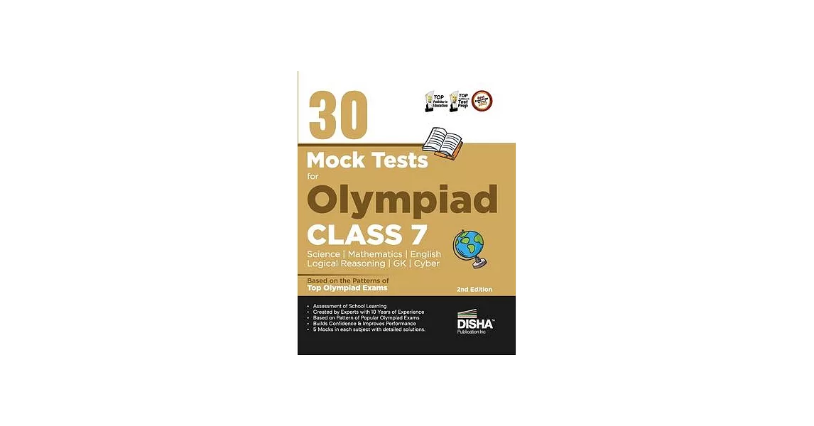 30 Mock Test Series for Olympiads Class 7 Science, Mathematics, English, Logical Reasoning, GK/ Social & Cyber 2nd Edition | 拾書所