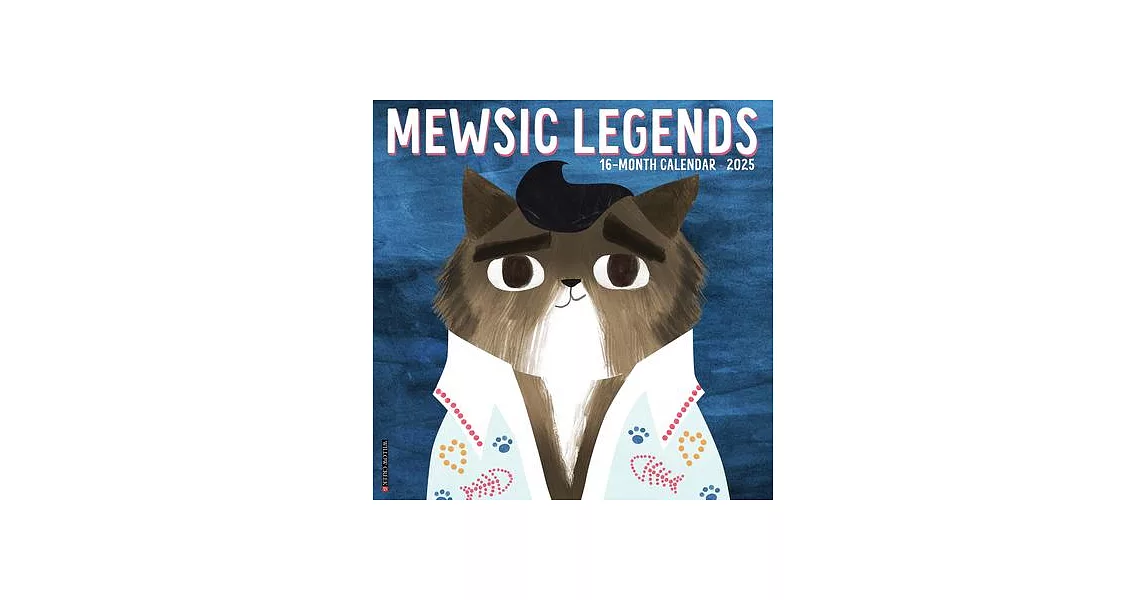 博客來Mewsic Legends 2025 12 X 12 Wall Calendar