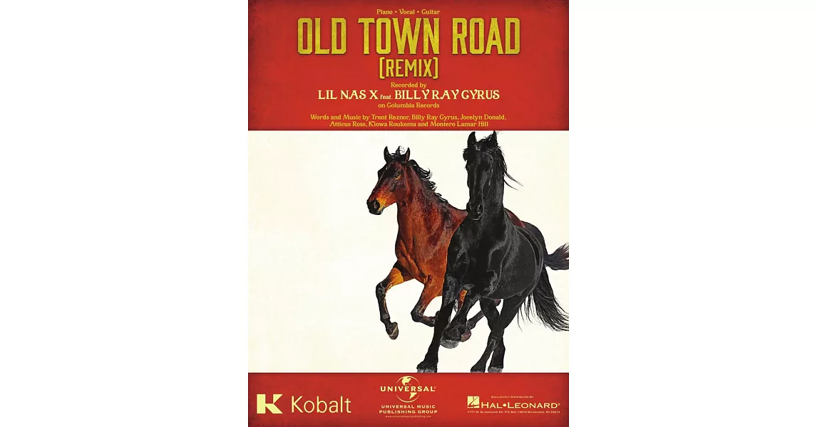 利爾納斯X+比利瑞塞洛斯-Old Town Road單曲鋼琴譜 | 拾書所