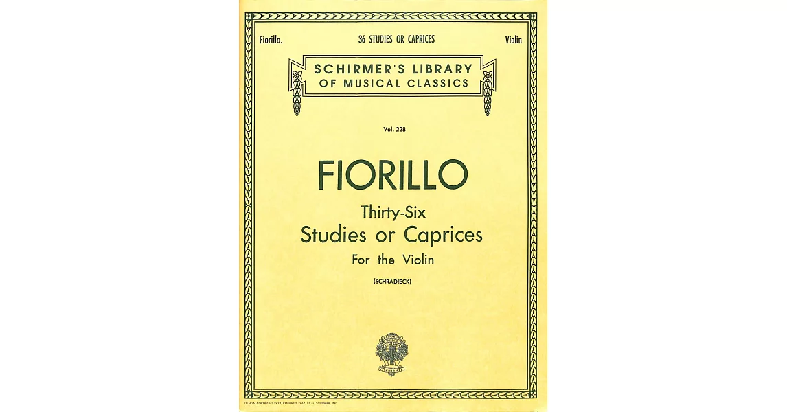費奧利洛：36首小提琴練習曲 (Schirmer版) | 拾書所