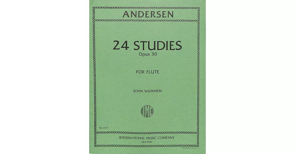 安德森：24首長笛練習曲 長笛獨奏樂譜 | 拾書所