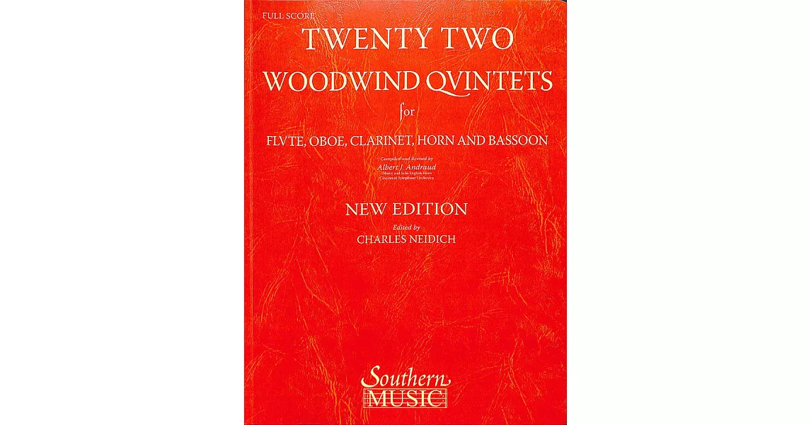 22首木管樂器五重奏(新版) - 總譜 | 拾書所
