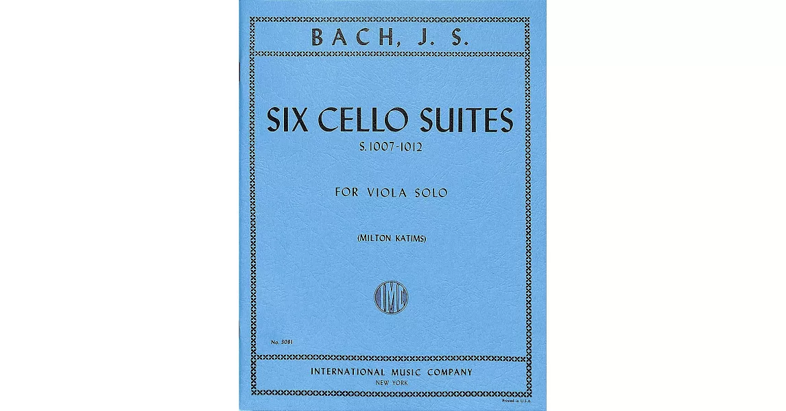 巴赫：六首大提琴無伴奏組曲作品1007-1012中提琴譜 凱蒂姆斯編曲 | 拾書所