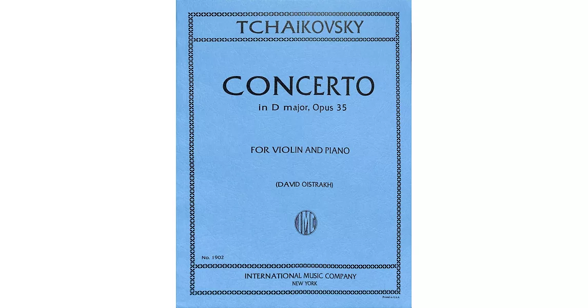 柴科夫斯基：D大調協奏曲 作品35 小提琴與鋼琴伴奏譜 (國際版) | 拾書所