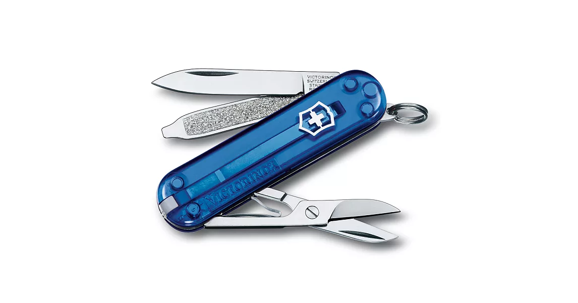 VICTORINOX 經典7用瑞士刀-透明藍