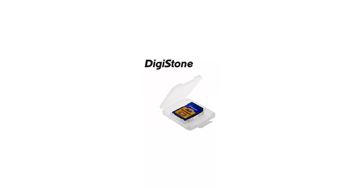 DigiStone 優質 SD/SDHC 1片裝記憶卡收納盒/白透明色X3個(台灣製造!!)