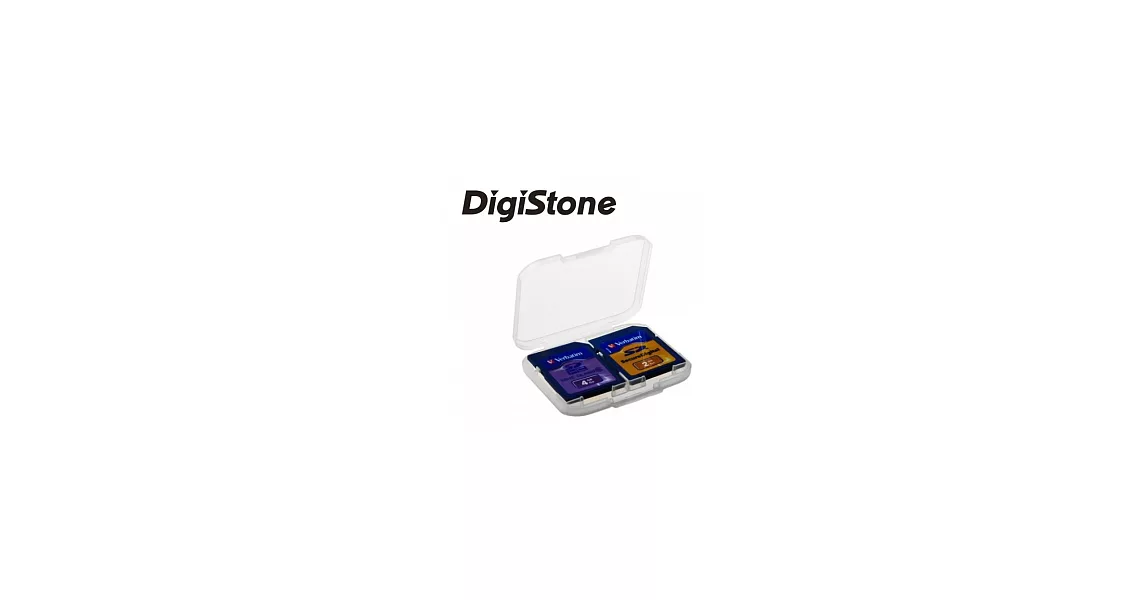 DigiStone 優質 SD/SDHC 2片裝記憶卡收納盒/白透明色X3個(台灣製造!!)