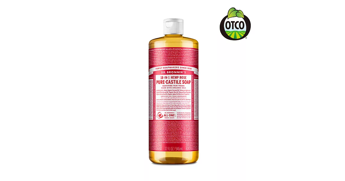 Dr.Bronner’s 布朗博士 玫瑰潔膚露 946ml