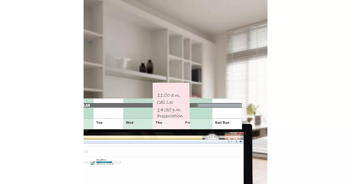 【歐士OSHI】夾心留言備忘板 - 週計畫(粉綠) 2入