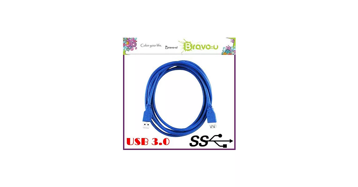 Bravo-u USB 3.0 超光速延長線/A公對A母(3米)