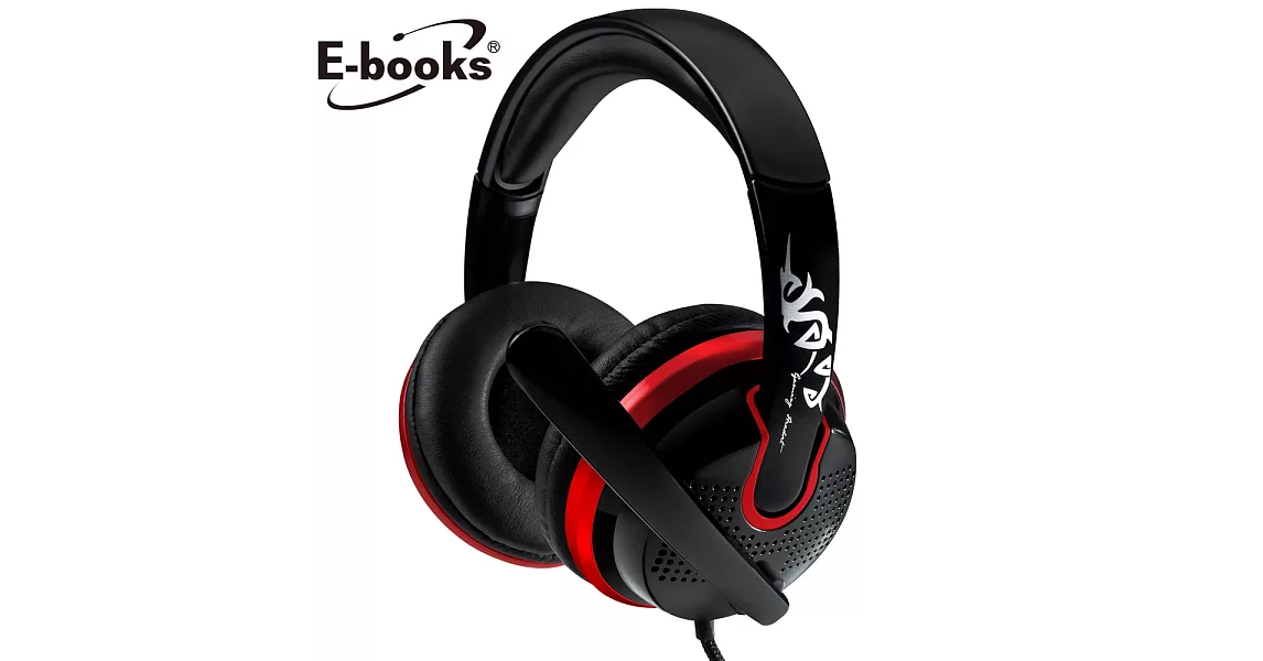 E-books S27 電競頭戴耳機麥克風黑
