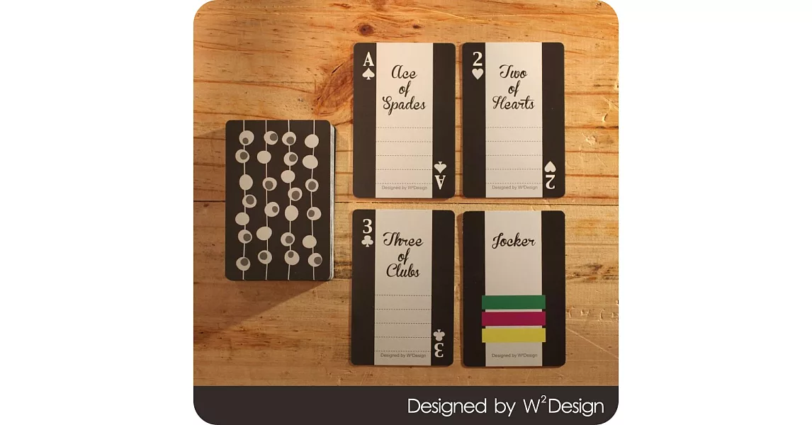 [W2Design] 黑日森林撲克牌便條卡 (附盒)黑日森林