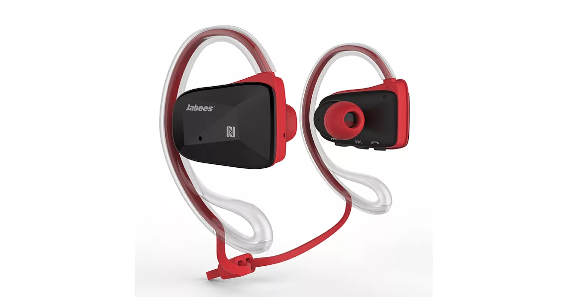 Jabees BSport 藍芽立體聲運動型耳掛式耳機(紅)