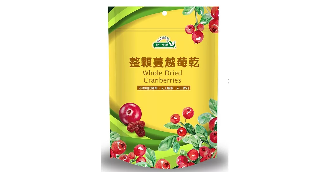 【統一生機】整顆蔓越莓乾(袋) 250g/袋