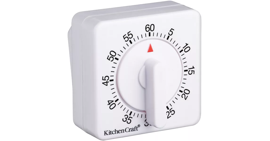 《KitchenCraft》方型發條計時器(白)