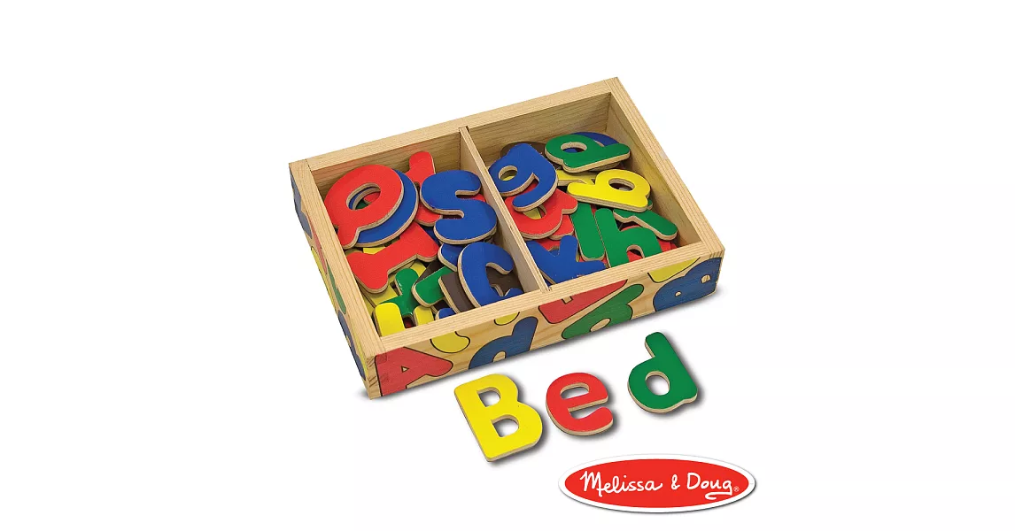 美國瑪莉莎 Melissa & Doug 大小寫英文字母木質磁鐵貼- 52 pcs