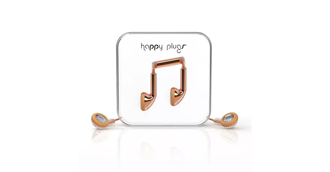 Happy Plugs 音符耳塞式耳機 奢華限定款 -玫瑰金