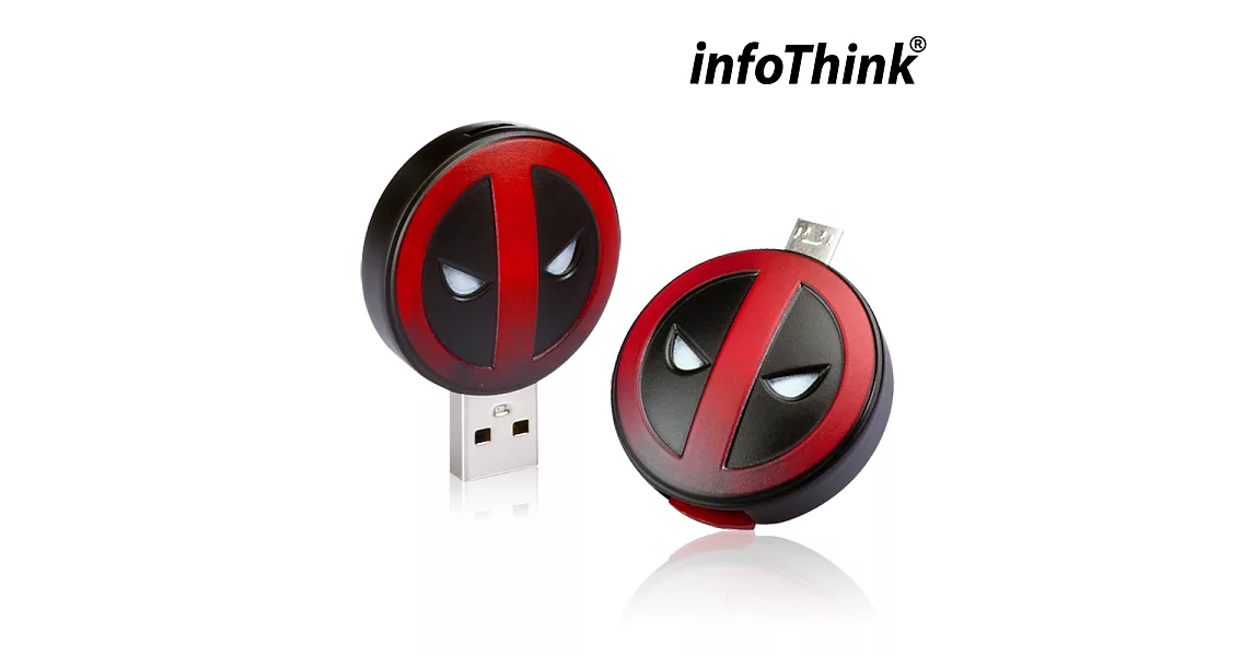 InfoThink DeadPool 死侍OTG雙頭造型隨身碟 32GB