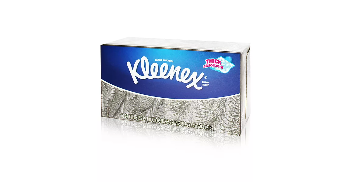 【美國 Kleenex】頂級柔韌盒裝面紙160抽(花色隨機出貨)