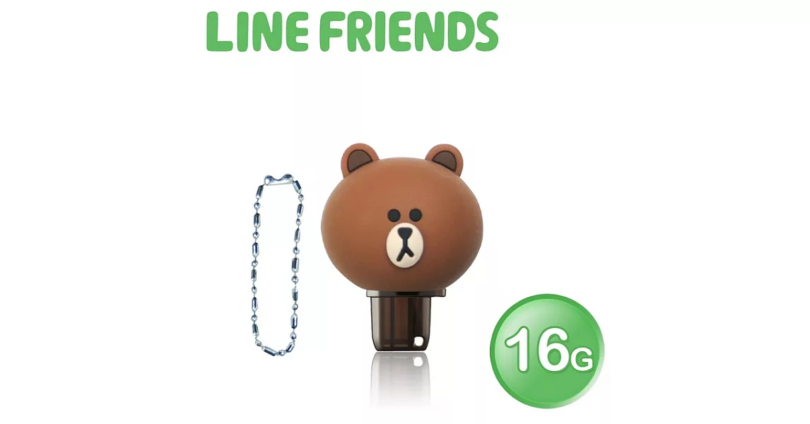 LINE FRIENDS 立體造型 16GB OTG雙介面隨身碟 QQ熊大(WH-LN251B)