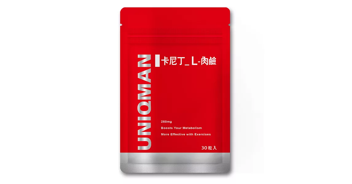 UNIQMAN 卡尼丁_L-肉鹼 素食膠囊 (30粒/袋)