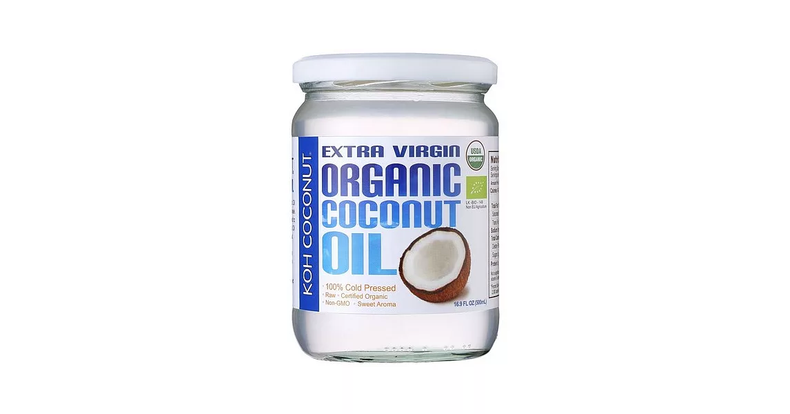 《Koh》酷椰嶼100%有機冷壓初榨椰子油 (500ml)