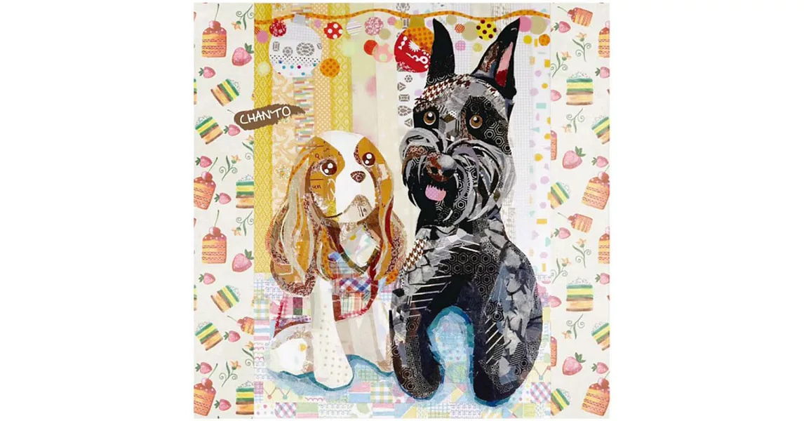 日本Pikka Pikka世界最細纖維毛孔潔淨布/ CHANTO限量聯名/ 小獵犬與雪納瑞奇遇仙境Chanel+Vato