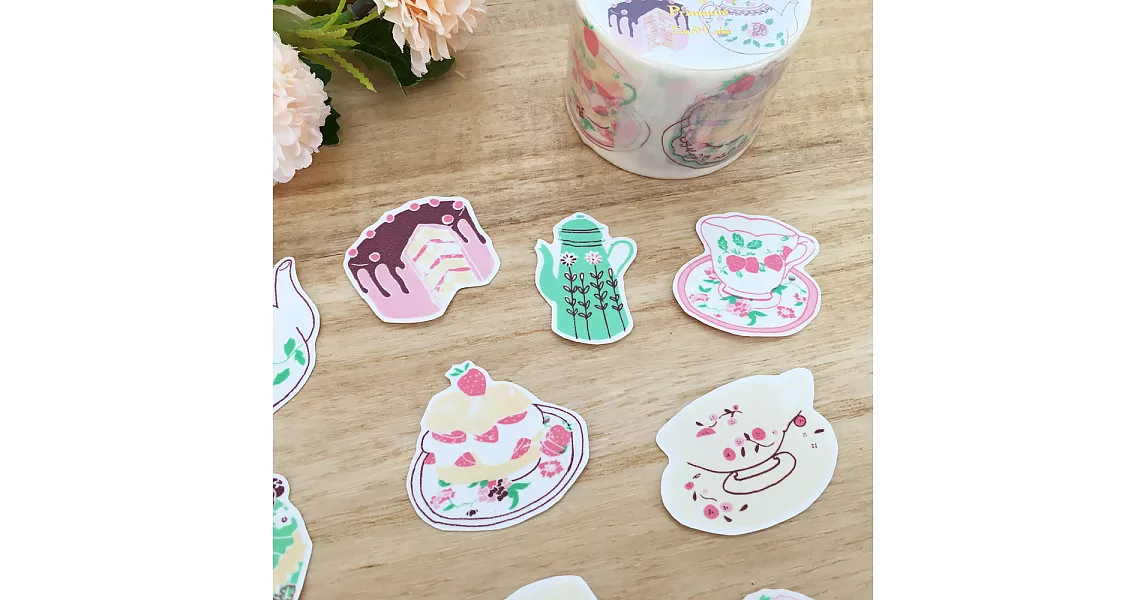 【Aimez le style】和紙膠帶_茶與蛋糕