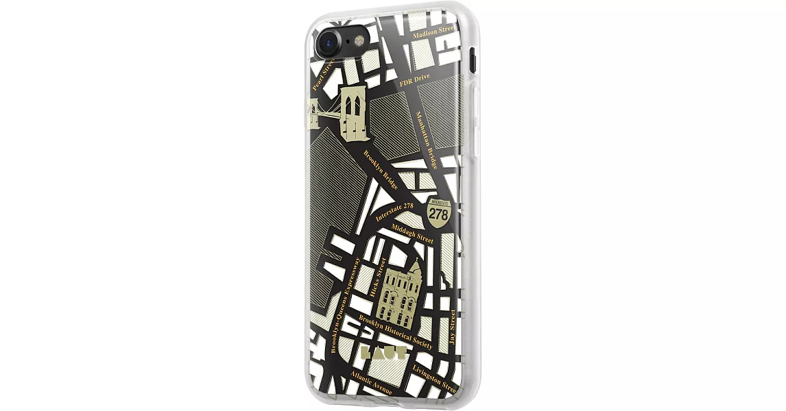 LAUT iPhone 7 / 8 國際城市軟式手機保護殼-布魯克林