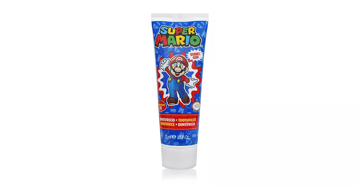 義大利原裝進口 Super Mario含氟牙膏(泡泡糖香味)-75ml